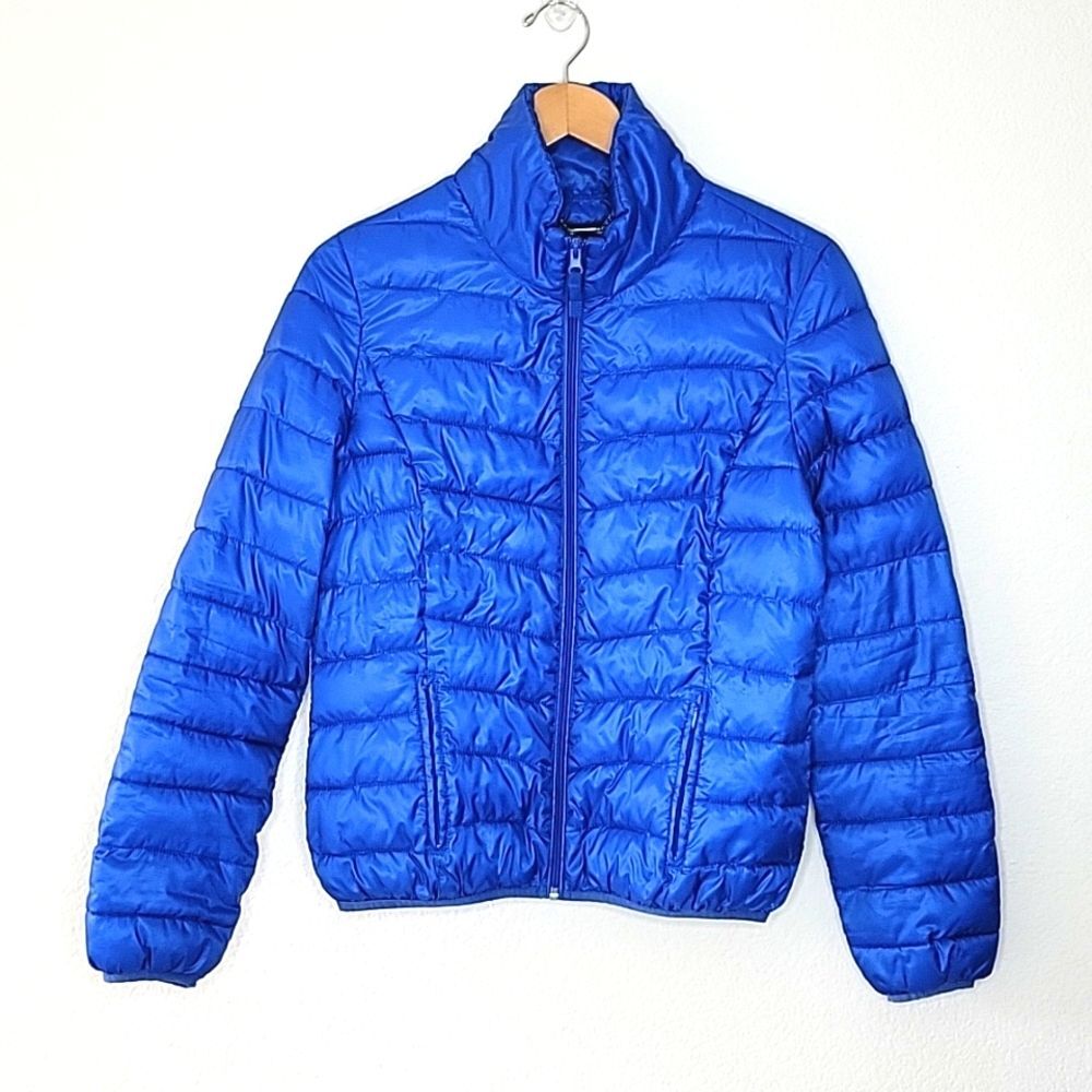BLACK RIVET Casual Blue Puff Jacket size M Warm Fall Winter
